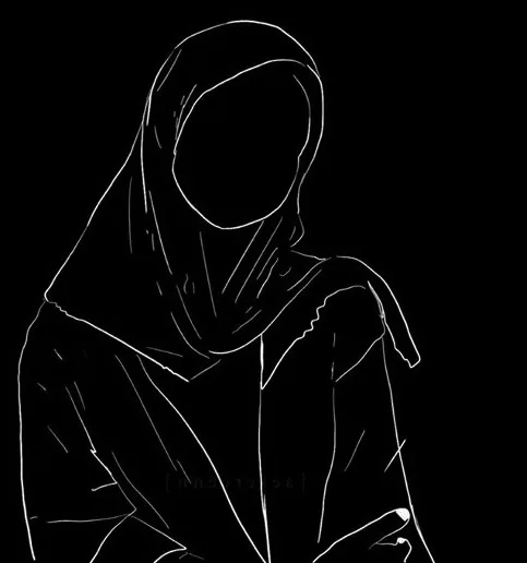 Profil WA Aesthetic Hijab Sketsa