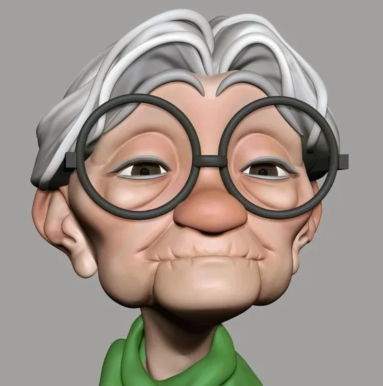 Foto kartun 3D Orang Tua