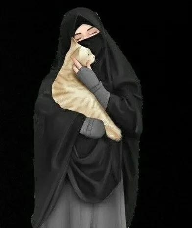Profil WA Islami Wanita Hijabers Bercadar dan Kucing
