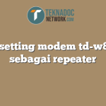 cara setting modem td-w8151n sebagai repeater