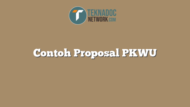 Contoh Proposal PKWU