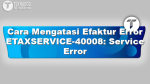 Cara Mengatasi Efaktur Error ETAXSERVICE-40008: Service Error