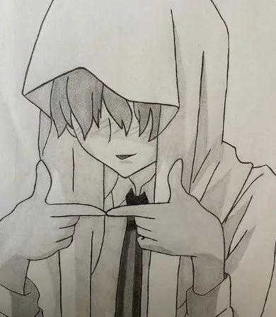 Sketsa Gambar Anime Sadboy
